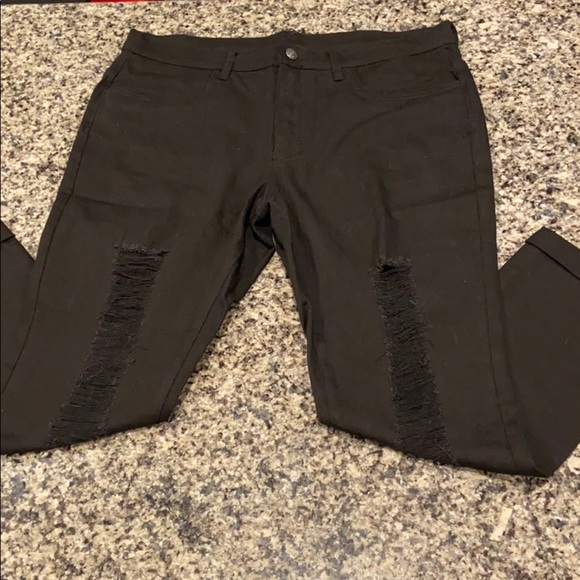 VENUS Denim - BNWOT Venus black denim destroyed jeans size 16!